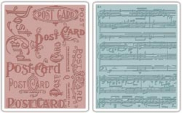 Tim Holtz Prägefolderset Postcards&Sheet Music